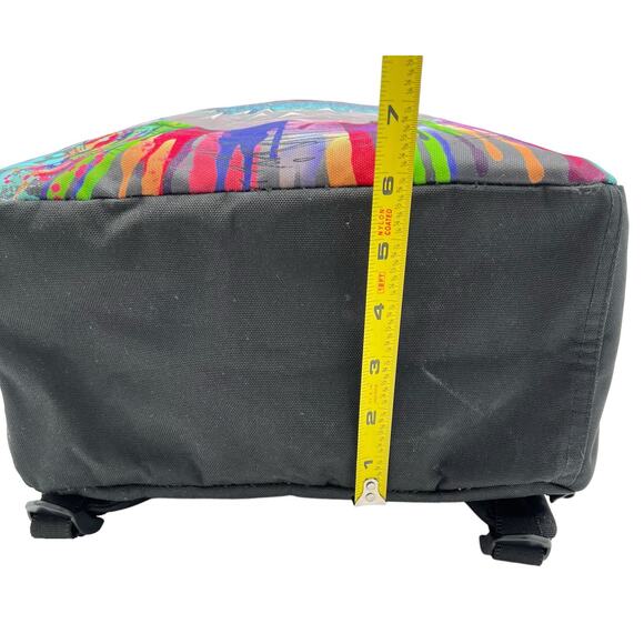 Mojo Backpacks Great White Shark Color Spatter Drip Canvas Outer Pockets 16x11x6 - Picture 11 of 12